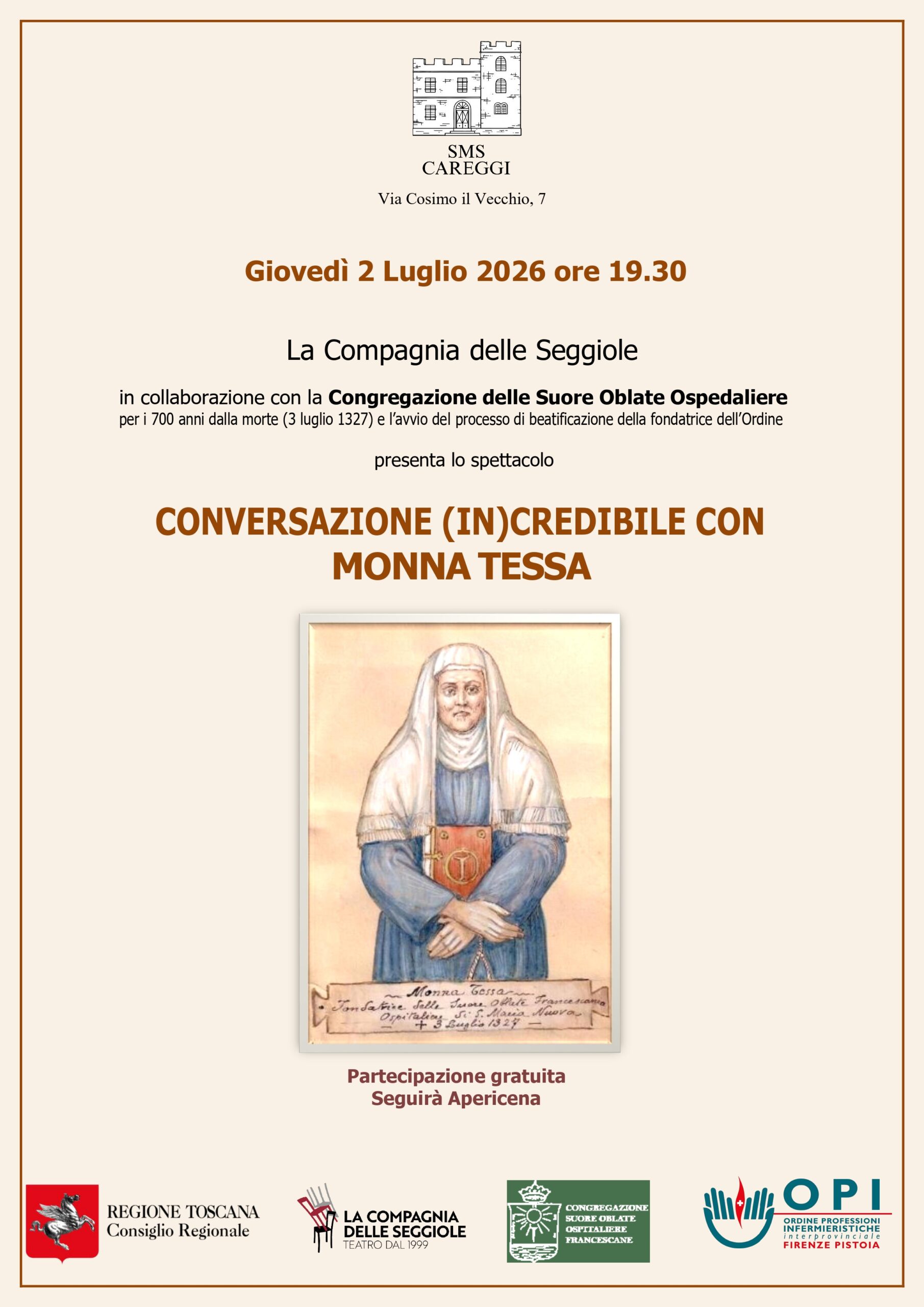 SMS Careggi celebra Monna Tessa nell’attesa della sua beatificazione